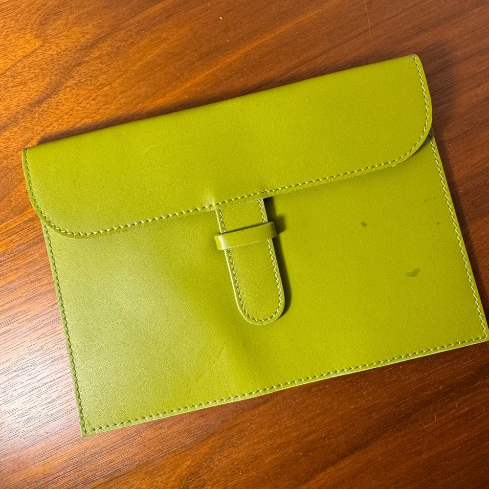 Vintage Horchow Neiman Marcus Made in Italy Leather Envelope Pouch